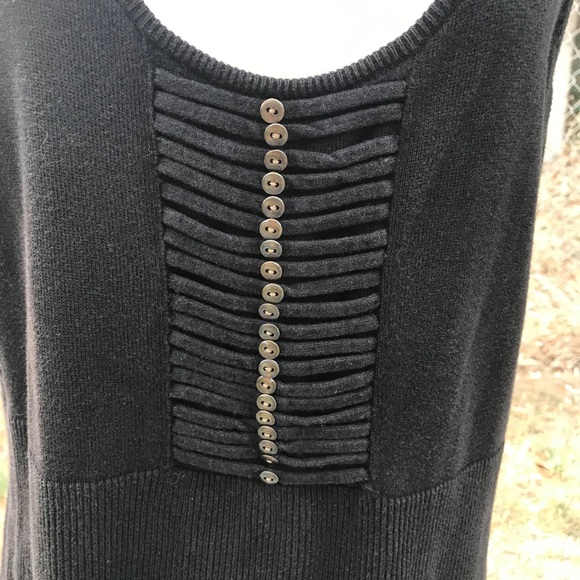 Black Knit Tank W/Pleat Detail - Sz 1X-EUC - Picture 7 of 8